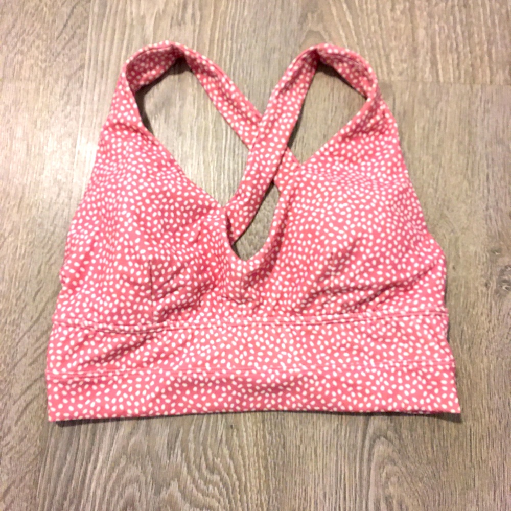 Buffbunny Alpha sports bra - pink bossy print - new - size medium